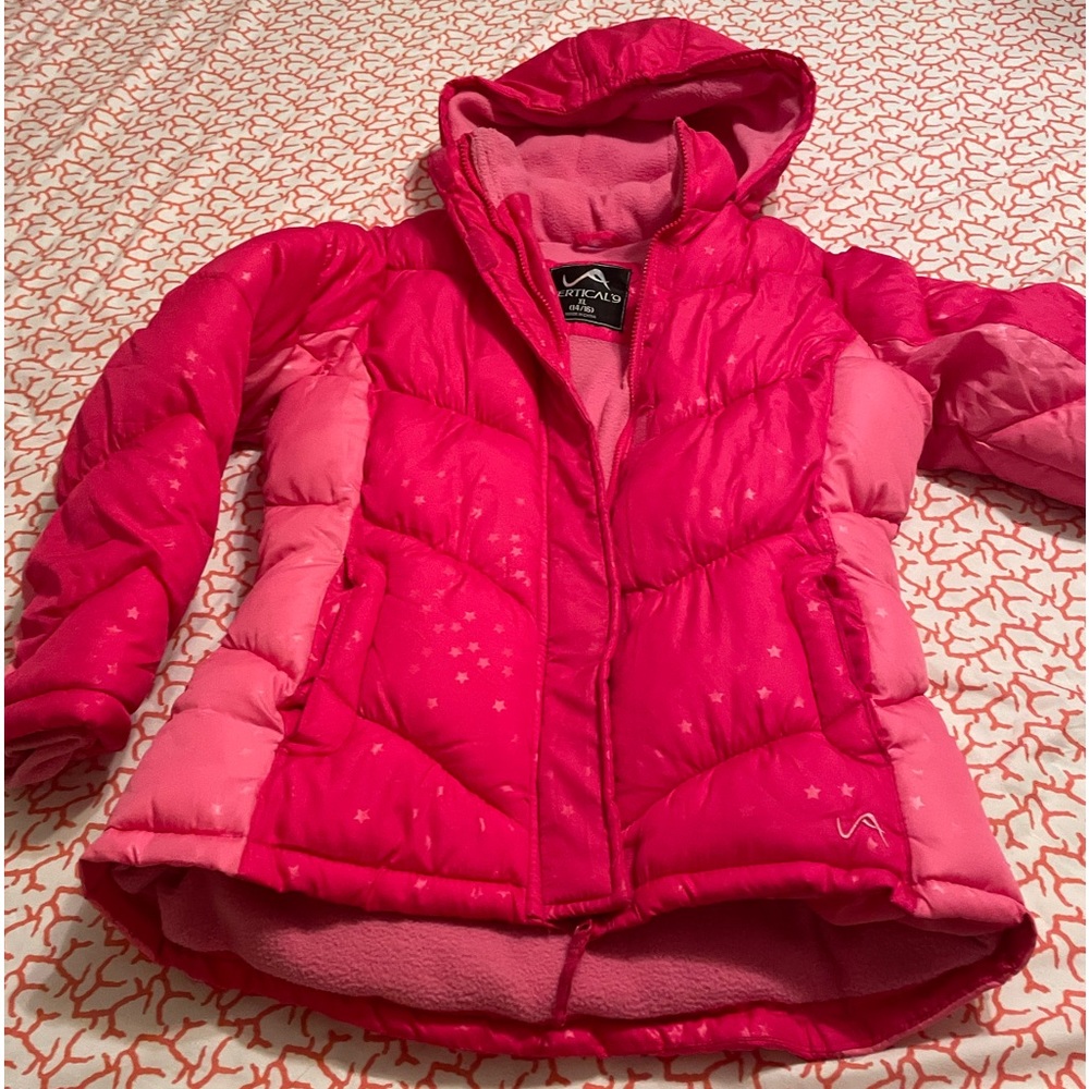 Puffer girls jacket-Vertical9- size 14/16 XL pretty pink